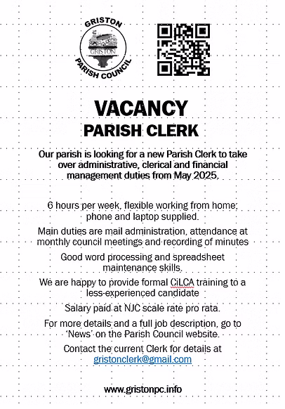 Clerk vacancy poster