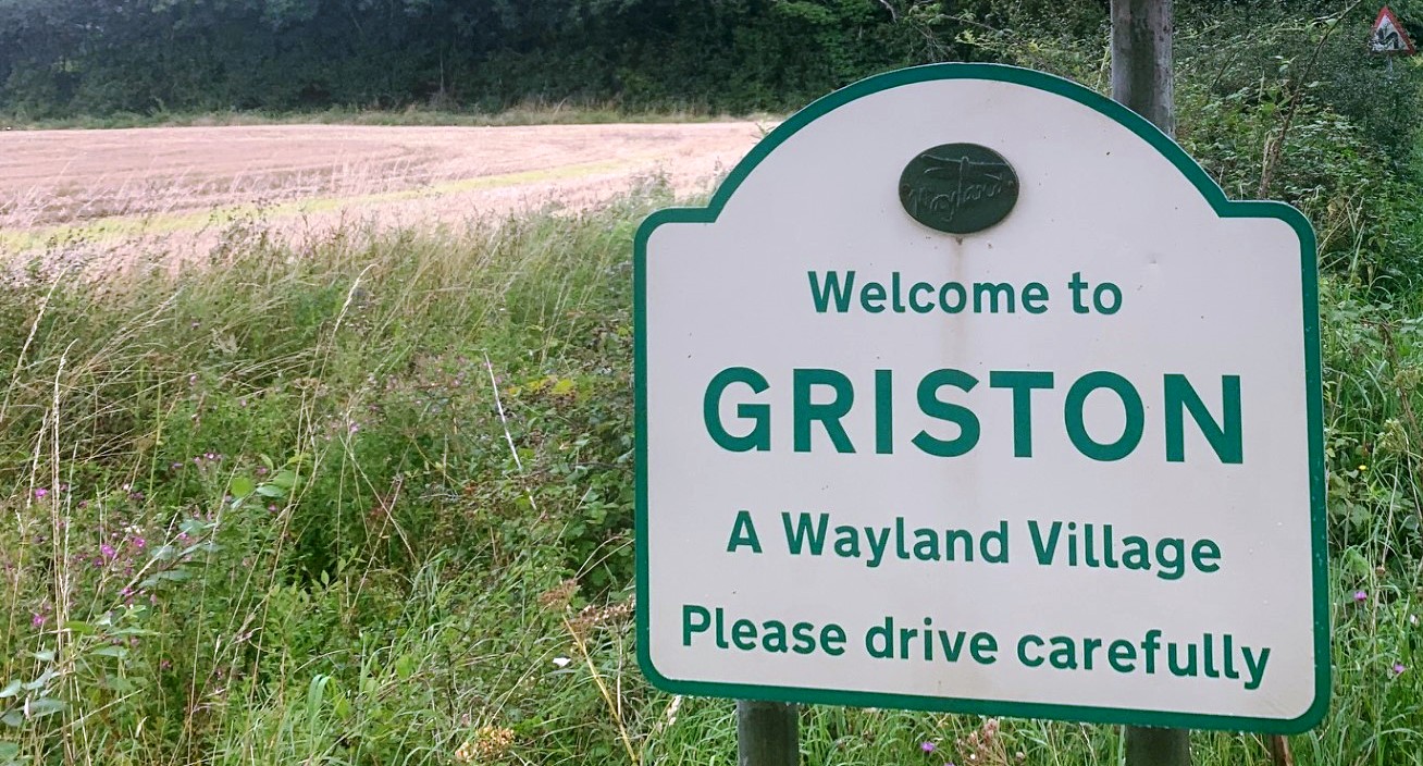 Welcome To Griston Sign